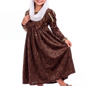 Girl's Brown Renaissance Princess Costume