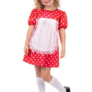 Girl's Rag Doll Red Dress Costume