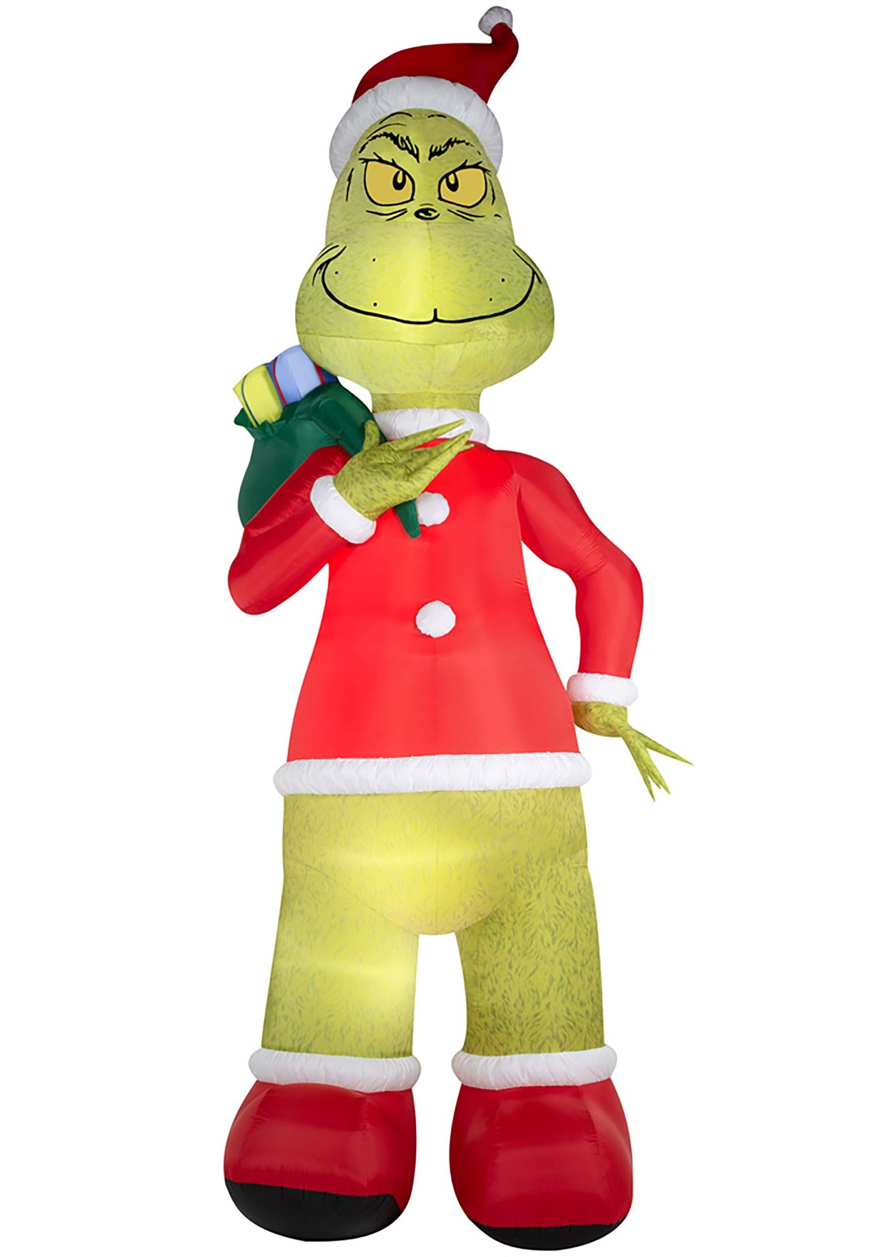 Grinch Santa Claus Inflatable Decor
