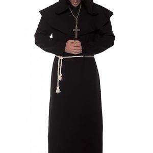 Men's Monk Black Robe Costume