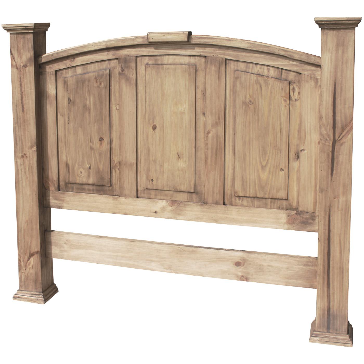 Mexican Rustic Pine Queen Mansion Headboard