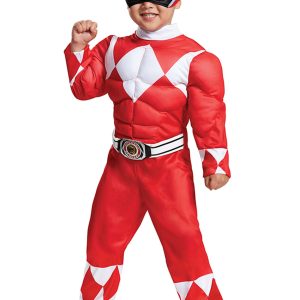 Toddler Power Rangers Red Ranger Muscle Costume