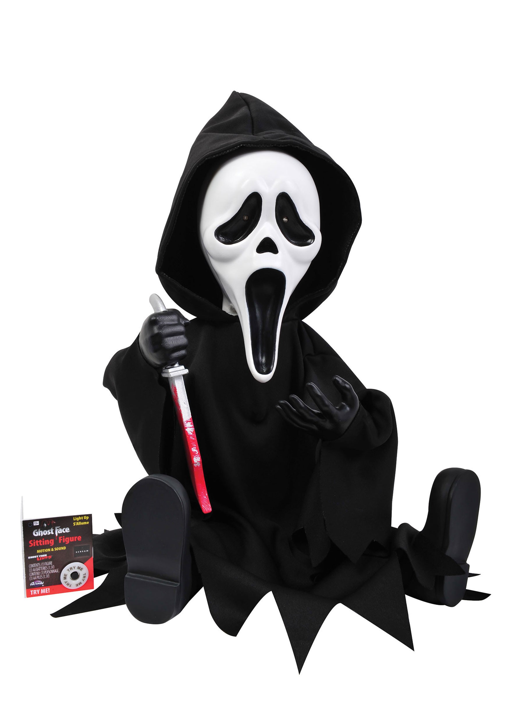 11-Inch Ghost Face Animated Sitting Slayer