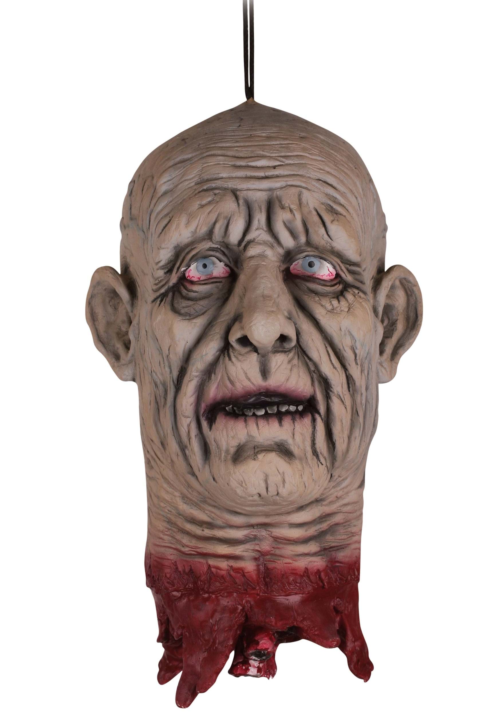 12-Inch Decapitated Old Man Head Decoration