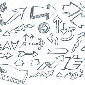 Hand Sketched Vector Doodle Arrows