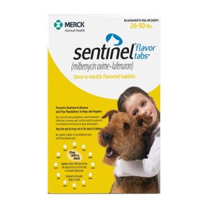 Sentinel Dogs 26-50 Lbs (Yellow) 6 Chews