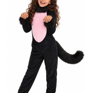 Big Tailed Black Cat Kid's Costume