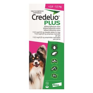 Credelio Plus For Small Dogs 2.8-5.5kg Pink 3 Chews
