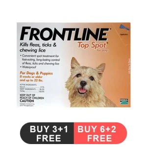 Frontline Top Spot Small Dogs 0-22 Lbs (Orange) 3 Pipette + 1 Free