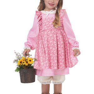 Girl's Toddler Little Pink Prairie Girl Costume