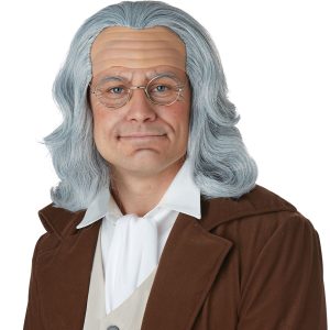 Men's Benjamin Franklin Costume Wig