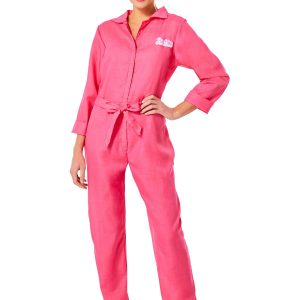 Women's Barbie Movie Pink Jumpsuit Costume